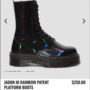 SOLD‼️‼️‼️‼️‼️ Dr Marten rainbow 🌈 patent platform boots